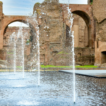Giochi d'acqua alle Terme di Caracalla